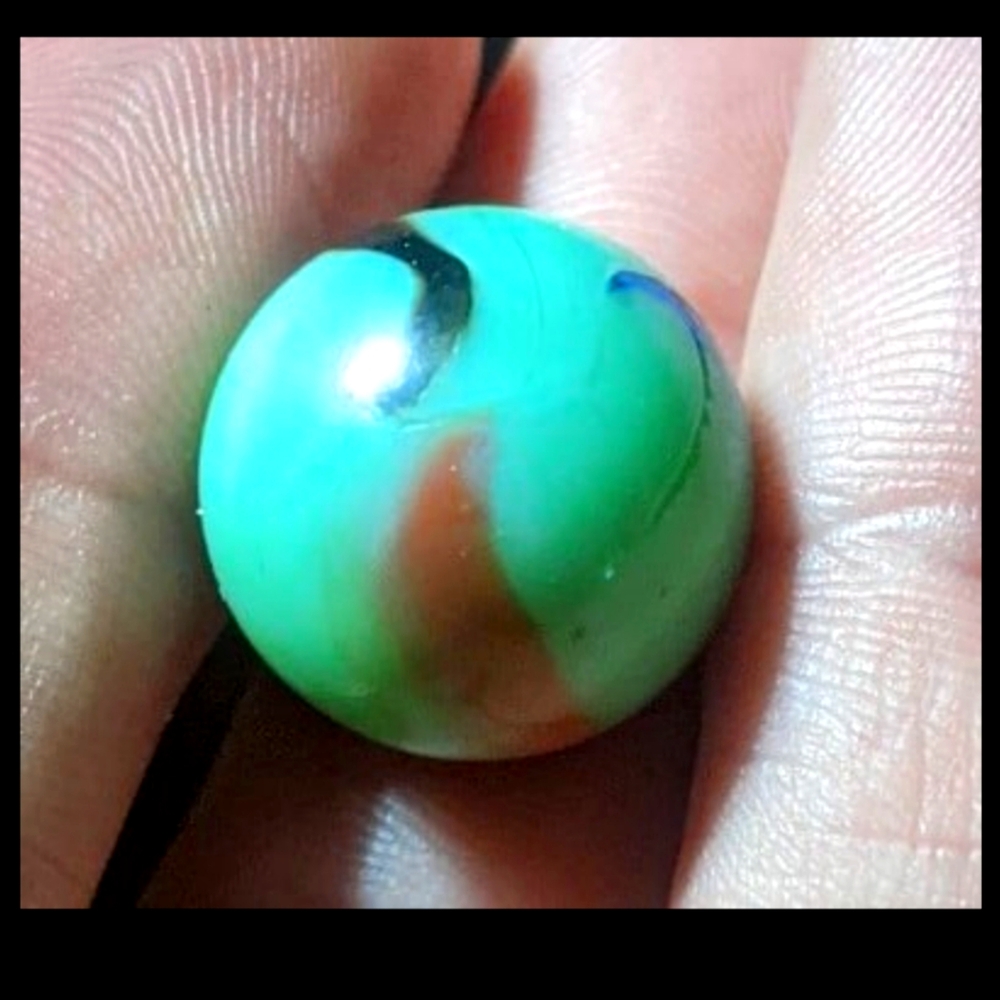 marble ox blood green opaque dark swirl ribbon
